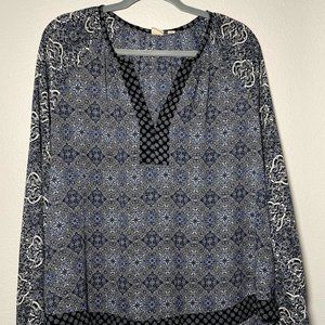 Gap Pattern Blue Blouse